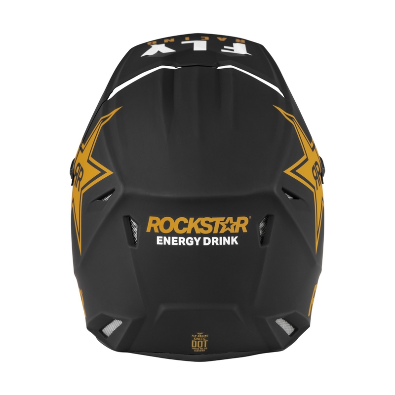 Motokros čelada FLY Racing Kinetic Rockstar črno-zlata