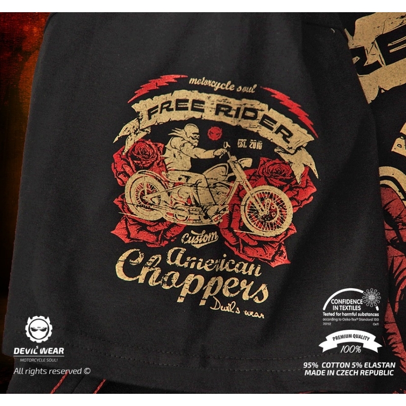 Moška majica Devils Wear - Free Rider American Choppers
