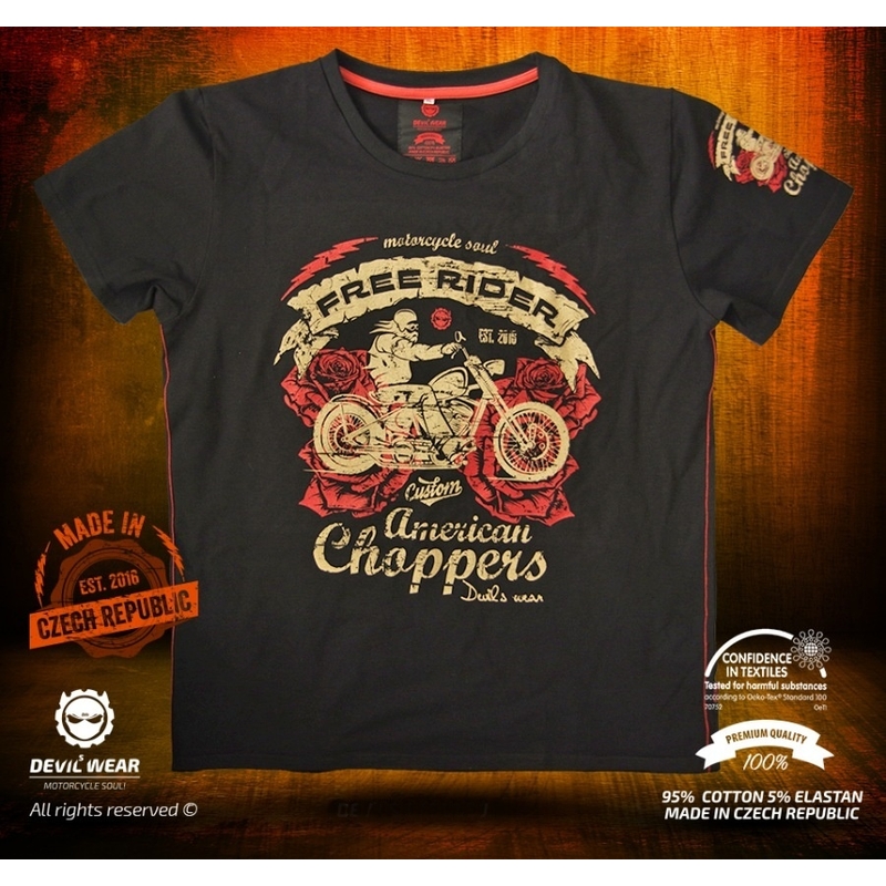 Moška majica Devils Wear - Free Rider American Choppers