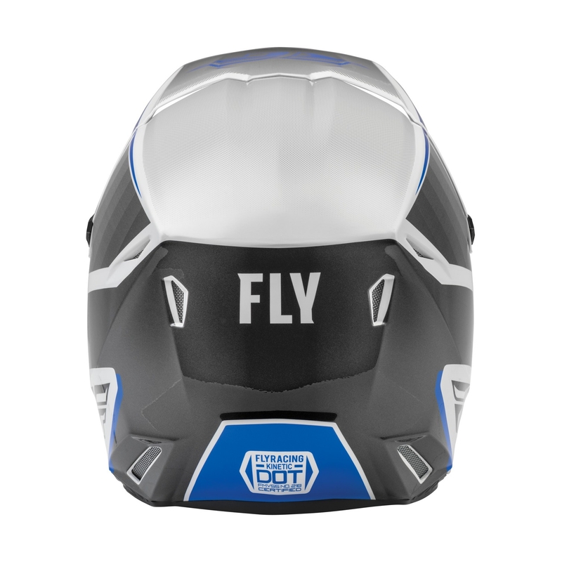 Motokros čelada FLY Racing Kinetic Drift modro-sivo-bela