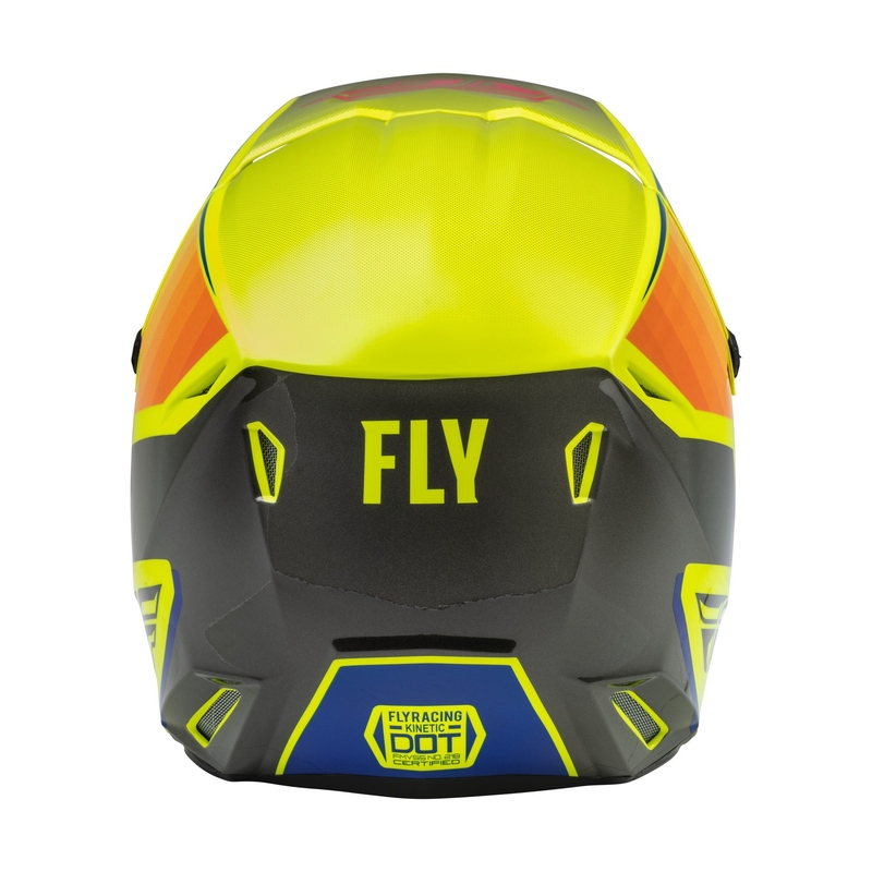 Motokros čelada FLY Racing Kinetic Drift blue-fluo yellow-grey