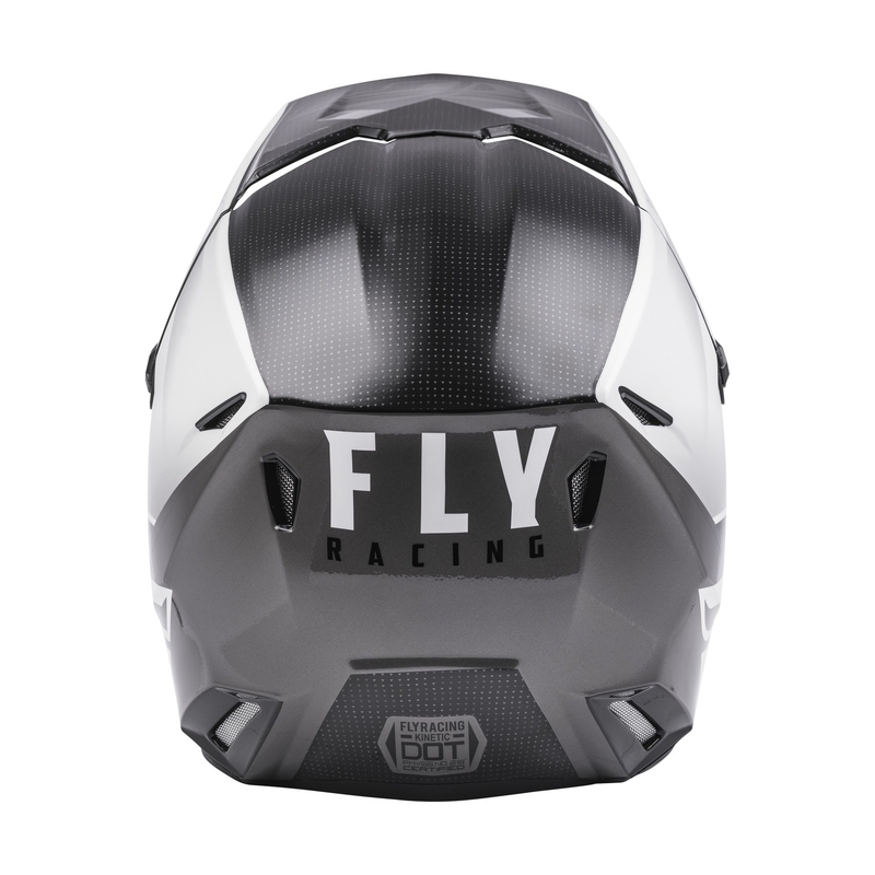 Motokros čelada FLY Racing Kinetic Straight Black and White razprodaja