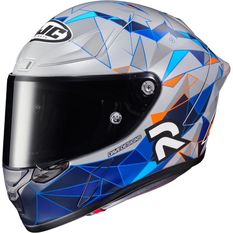 Integralna motoristična čelada HJC RPHA 1 Pol Espargaro Replica MC2SF oranžna-modra-siva