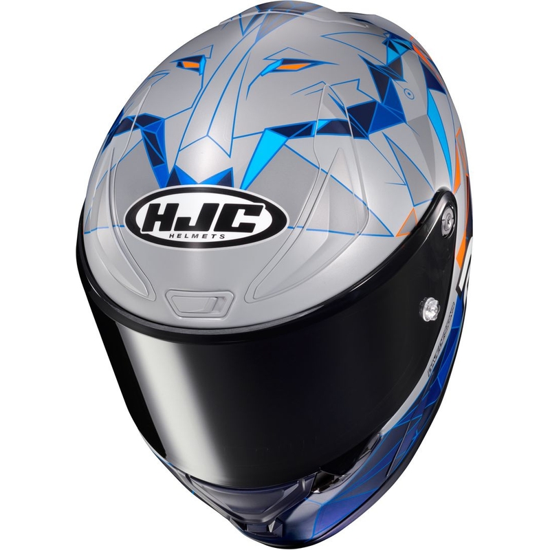Integralna motoristična čelada HJC RPHA 1 Pol Espargaro Replica MC2SF oranžna-modra-siva