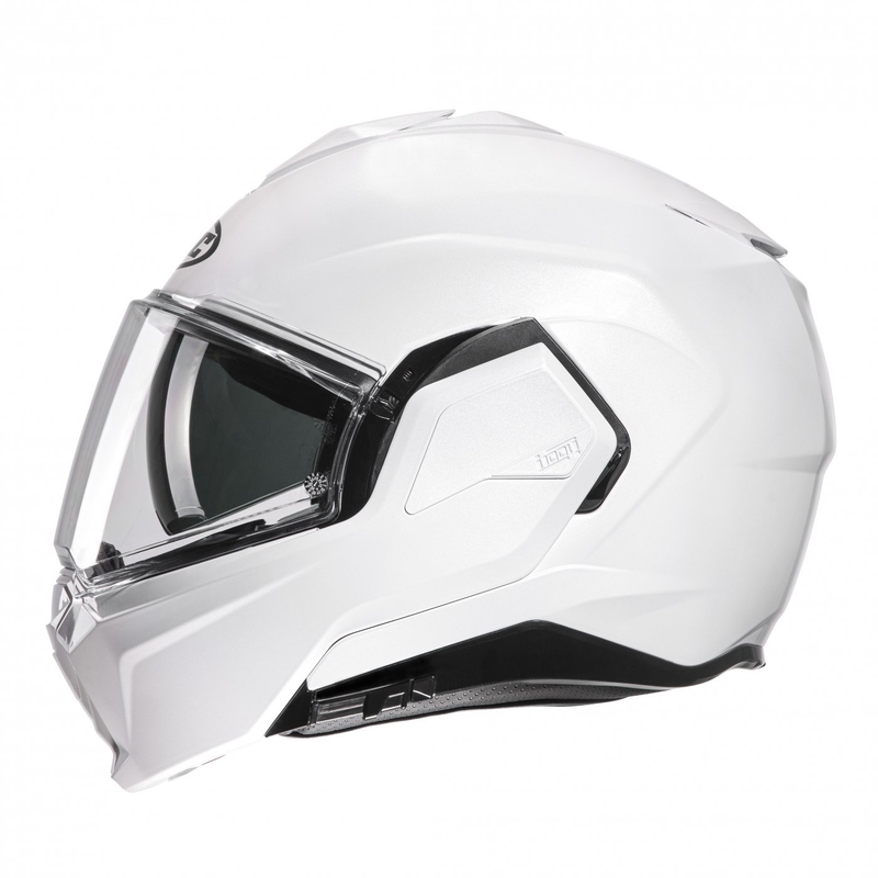 HJC I100 Solid pearl white flip-up motoristična čelada
