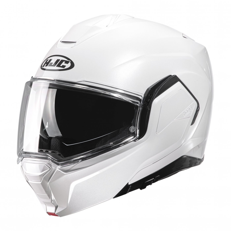 HJC I100 Solid pearl white flip-up motoristična čelada