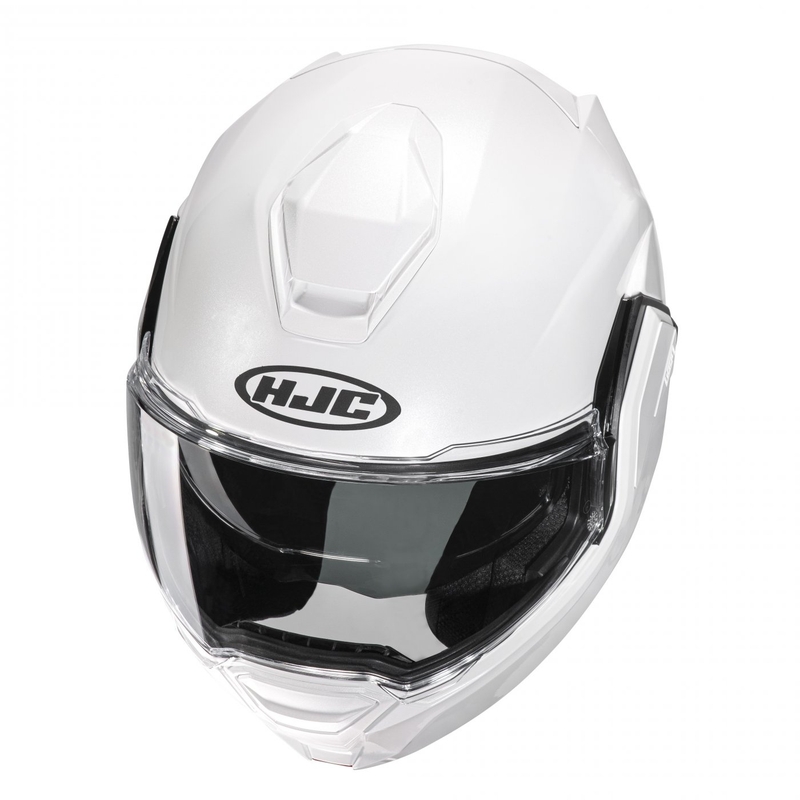 HJC I100 Solid pearl white flip-up motoristična čelada