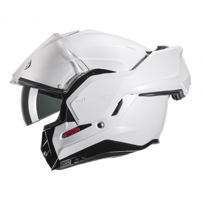 HJC I100 Solid pearl white flip-up motoristična čelada
