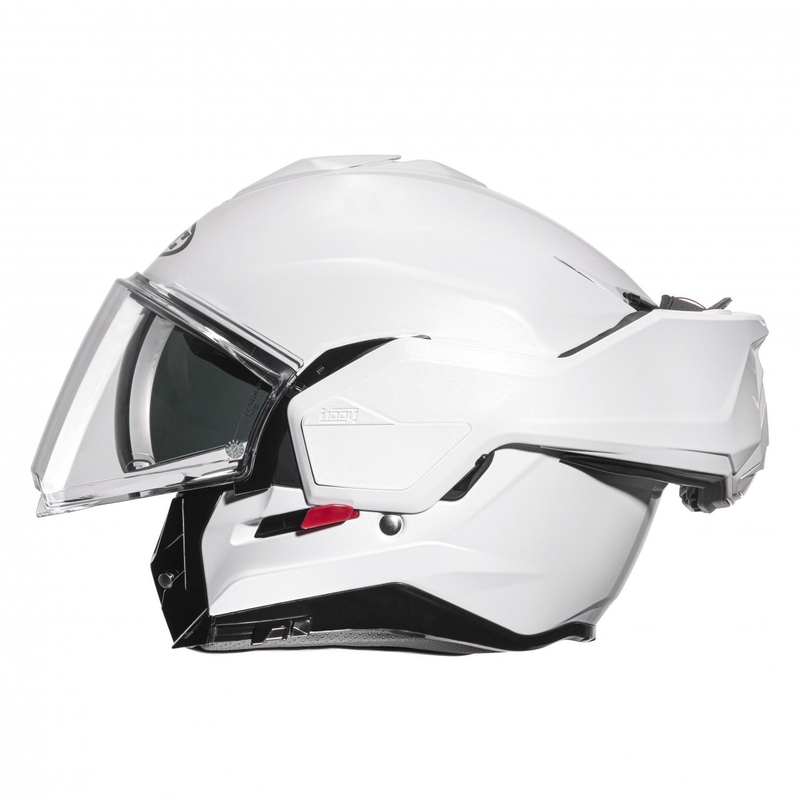 HJC I100 Solid pearl white flip-up motoristična čelada
