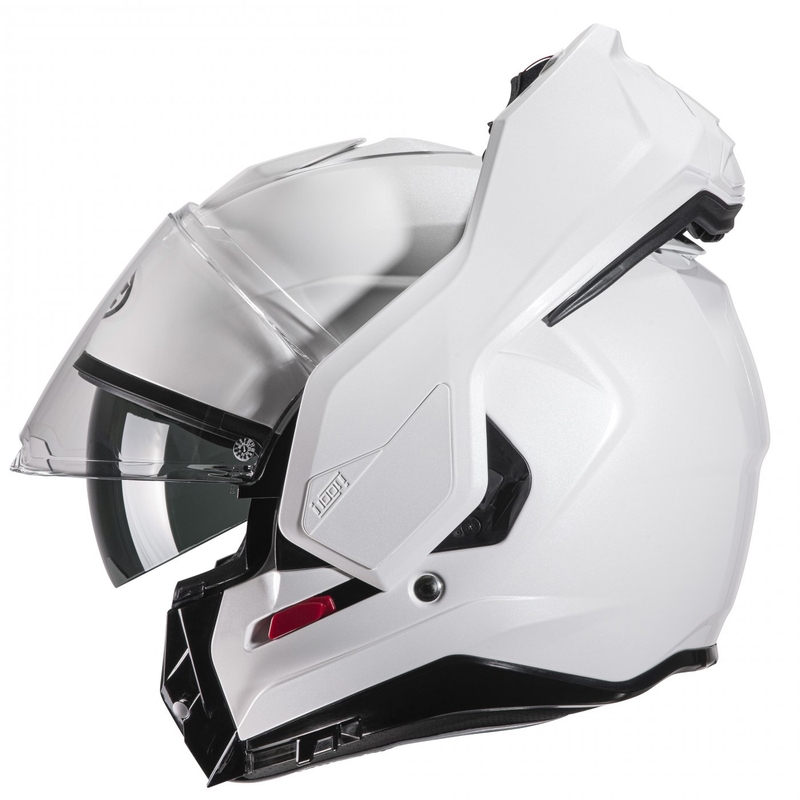 HJC I100 Solid pearl white flip-up motoristična čelada