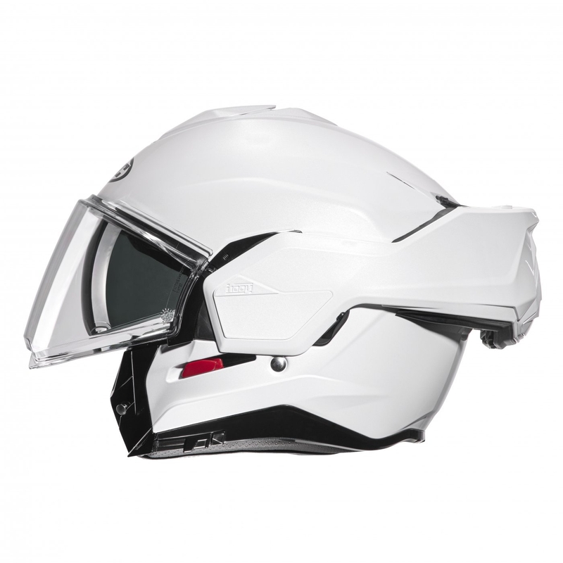 HJC I100 Solid pearl white flip-up motoristična čelada