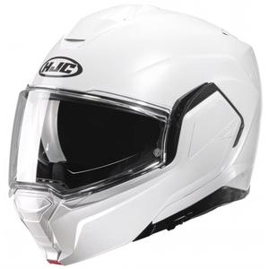 HJC I100 Solid pearl white flip-up motoristična čelada