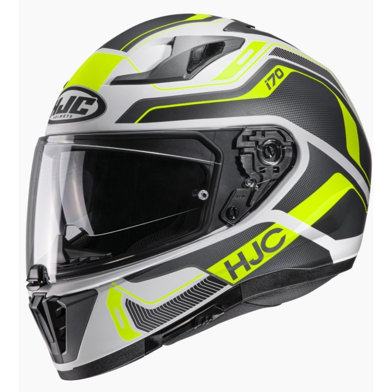 Integralna motoristična čelada HJC I70 Lonex MC3HSF bela-siva-fluo rumena razprodaja