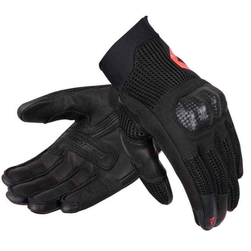 Ženske motoristične rokavice Rebelhorn Gap III black-fluo red razprodaja