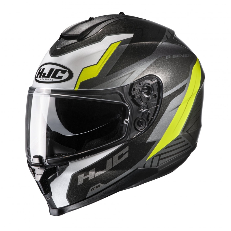 Integralna motoristična čelada HJC C70 Silon MC3H sivo-bela-fluo rumena