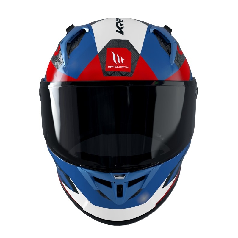 MT FF103PLUSC KRE+ Carbon Projectile D7 sivo-belo-rdeče-modra integralna motoristična čelada