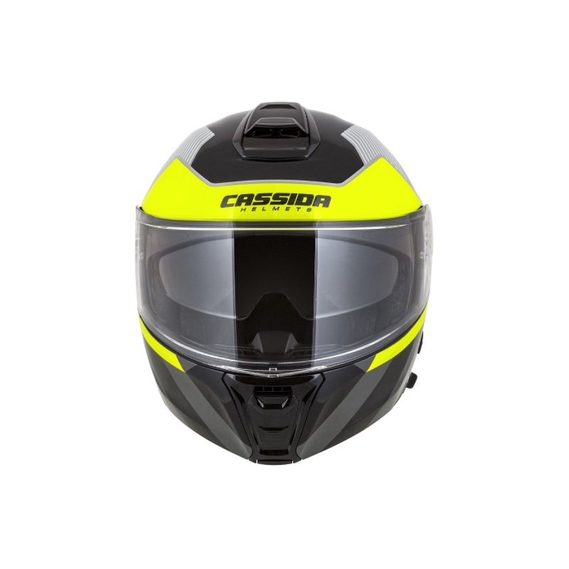 Cassida Modulo 2.0 Profile motoristična čelada bela-siva-črna-fluo rumena