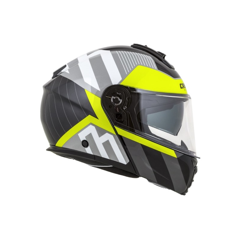 Cassida Modulo 2.0 Profile motoristična čelada bela-siva-črna-fluo rumena
