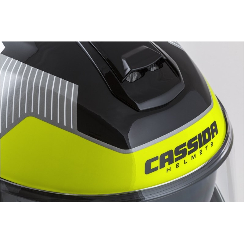 Cassida Modulo 2.0 Profile motoristična čelada bela-siva-črna-fluo rumena