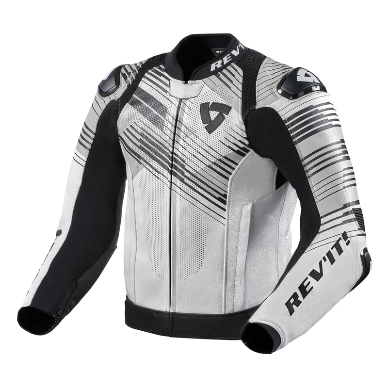 Revit Apex Black and White Motorcycle Jacket razprodaja