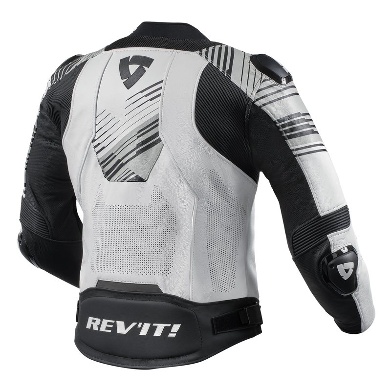 Revit Apex Black and White Motorcycle Jacket razprodaja