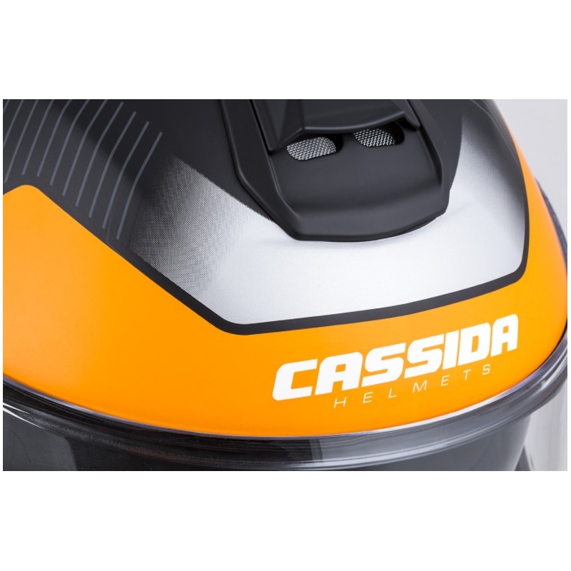 Cassida Modulo 2.0 Profile črno-sivo-oranžna prevračalna motoristična čelada razprodaja