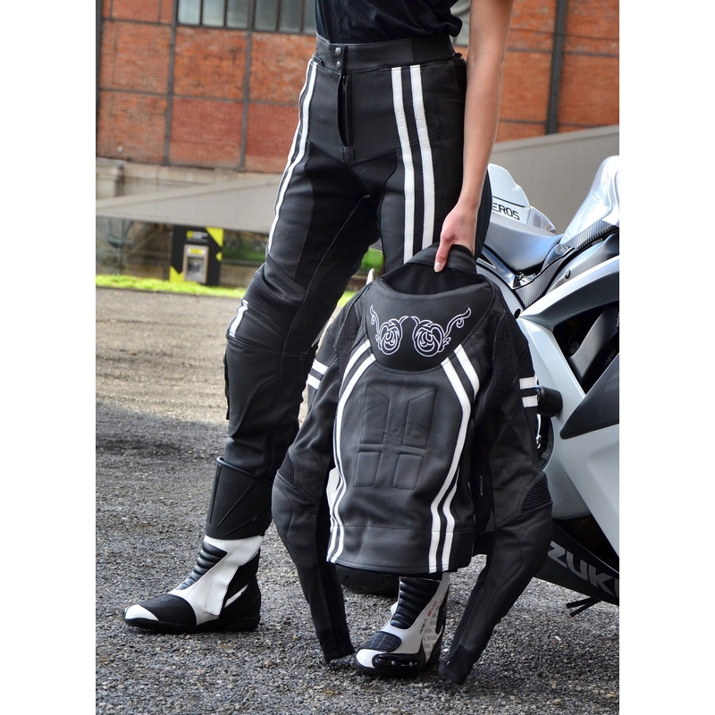 Ženske črno-bele hlače Tschul 554, razprodaja