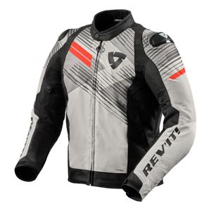 Motoristična jakna Revit Apex H2O grey-fluo red razprodaja