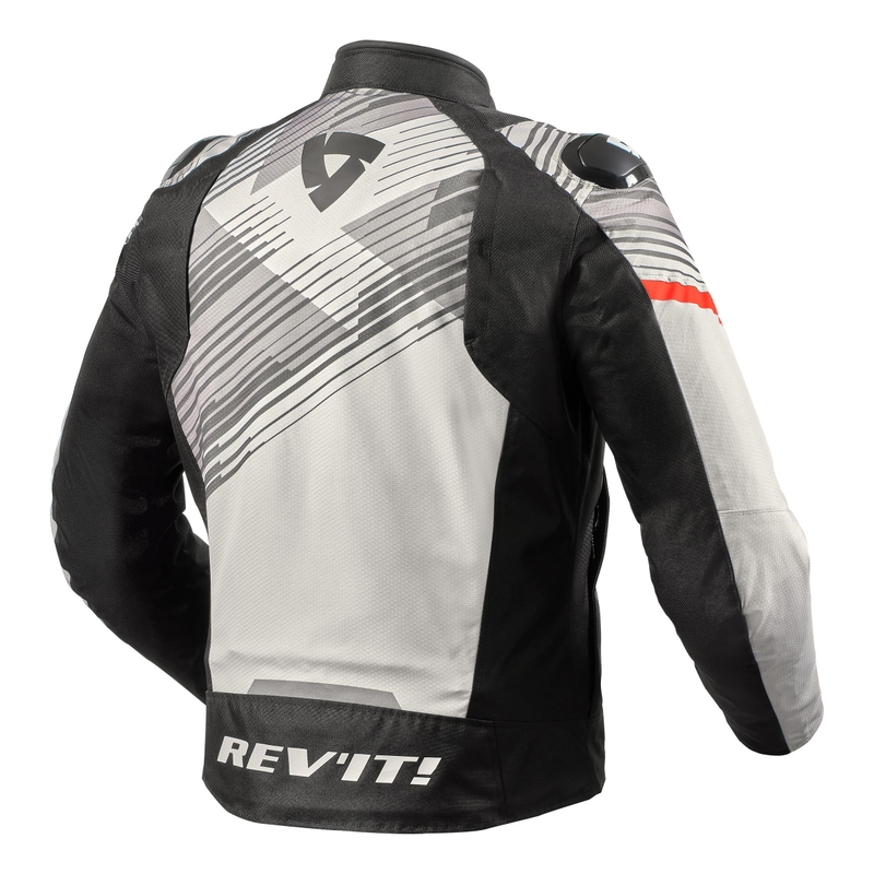 Motoristična jakna Revit Apex H2O grey-fluo red razprodaja