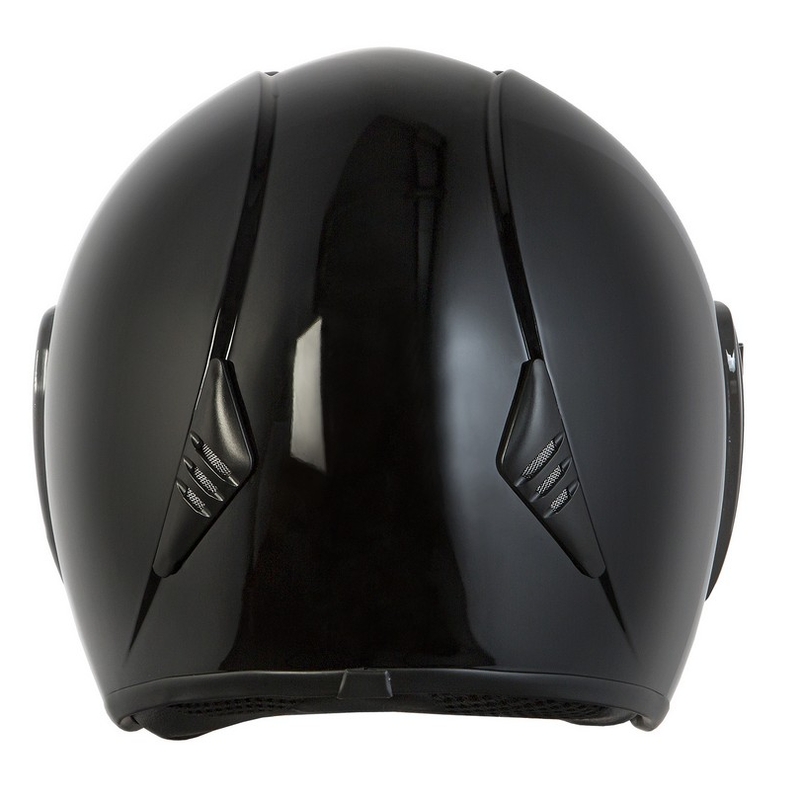 Odprta motoristična čelada Ozone HY-818 black glossy - II. kakovost