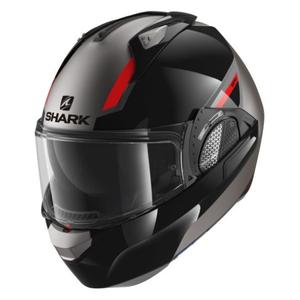 Zložljiva motoristična čelada SHARK EVO GT Sean črno-antracitno-rdeča