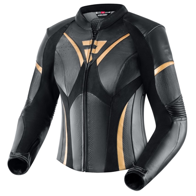 Ženska motoristična jakna Rebelhorn Rebel Black and Gold