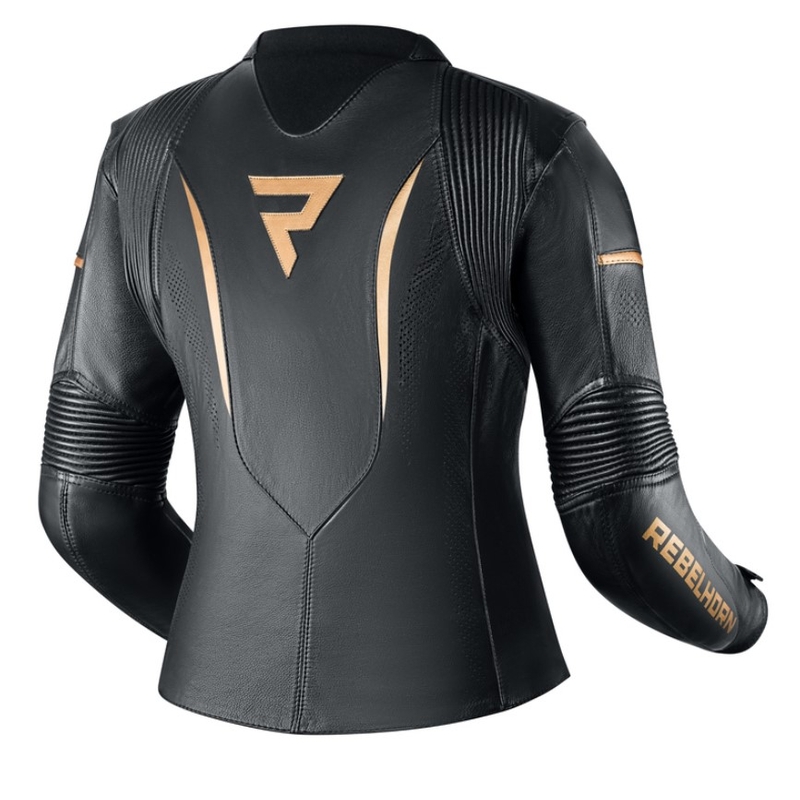 Ženska motoristična jakna Rebelhorn Rebel Black and Gold