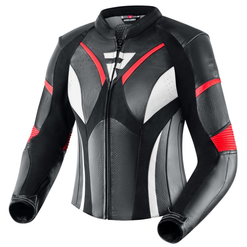 Rebelhorn Rebel Black-White-Fluo Red motoristična jakna za ženske