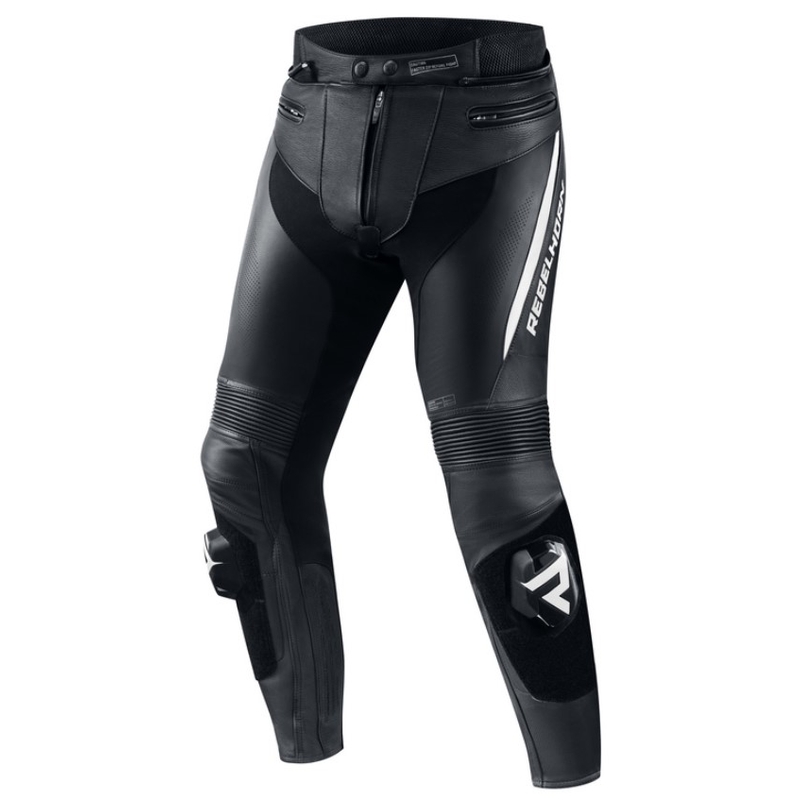 Rebelhorn Fighter Črno-bele motoristične hlače razprodaja