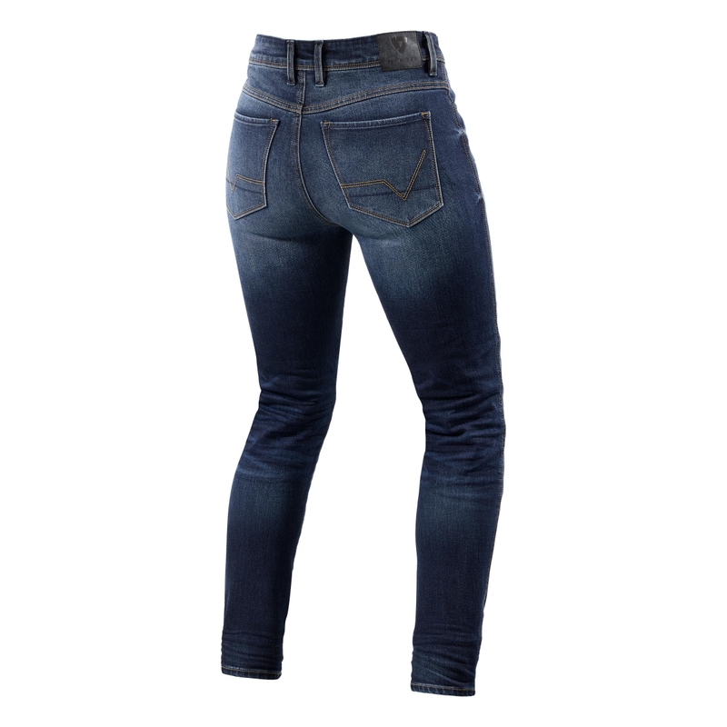 Ženske motoristične kavbojke Revit Marley SK blue cropped