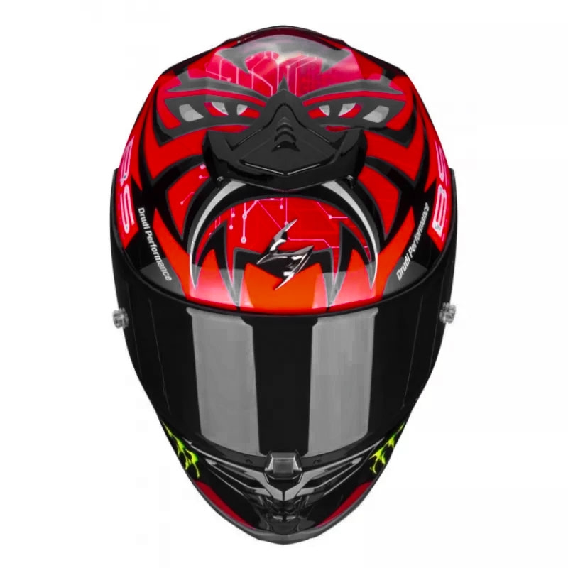 Integralna motoristična čelada Scorpion EXO-R1 Air Fabio Quartararo Monster Replica black-fluo red glossy