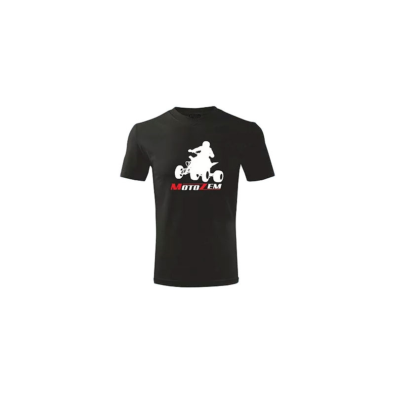 Majica s motivom Motozem štirikolesnik črna
