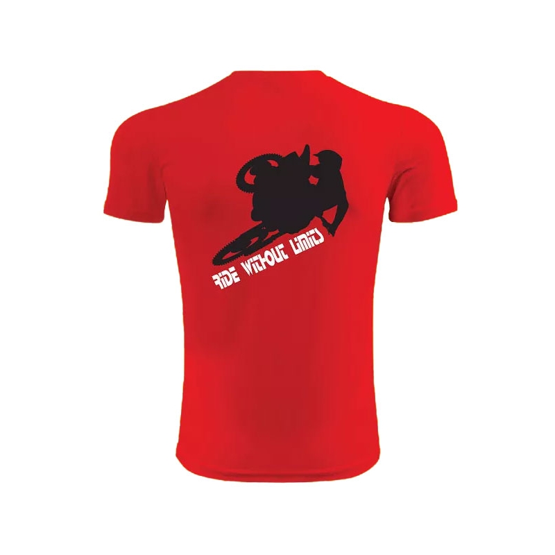 T-shirt s motivem Motokros vožnja brez omejitev