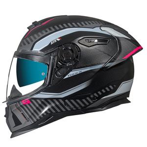 Integralna motoristična čelada NEXX SX.100R Skidder črno-sivo-rožnata razprodaja