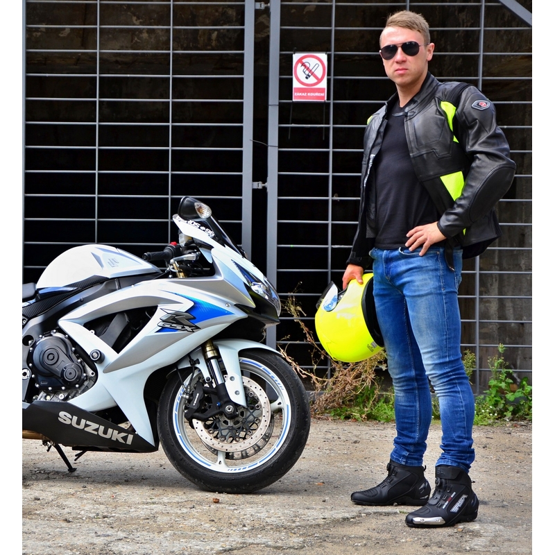 Motoristična jakna Tschul 850 black-fluo rumena razprodaja