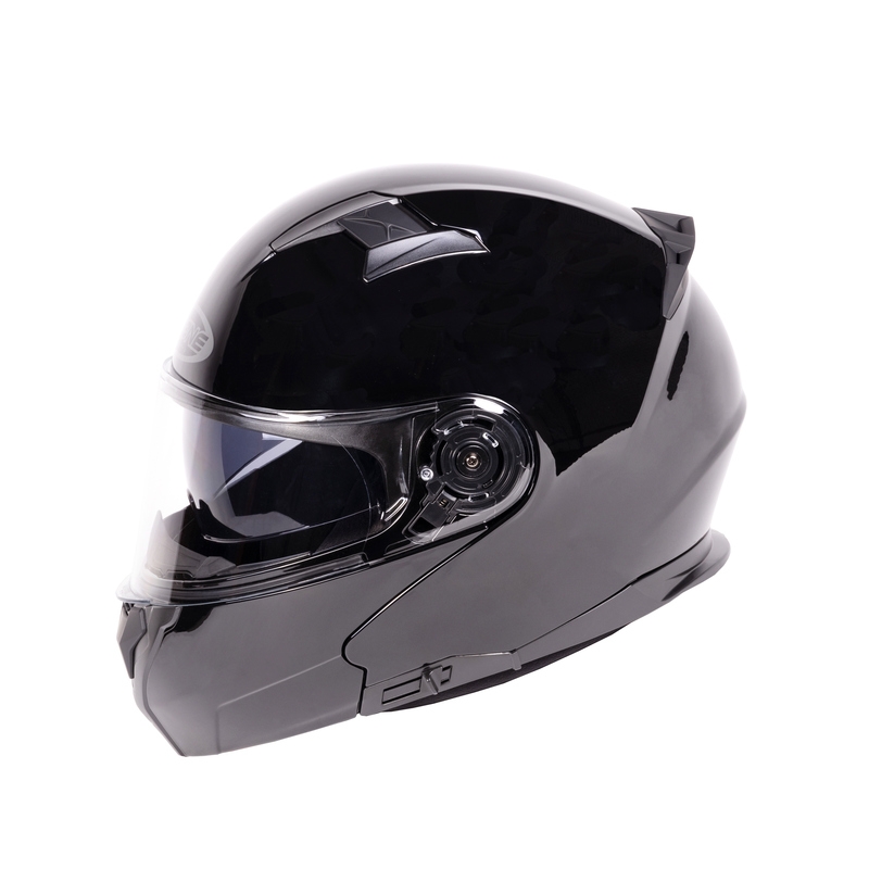 Ozone Flip Up motoristična čelada Storm Black Gloss