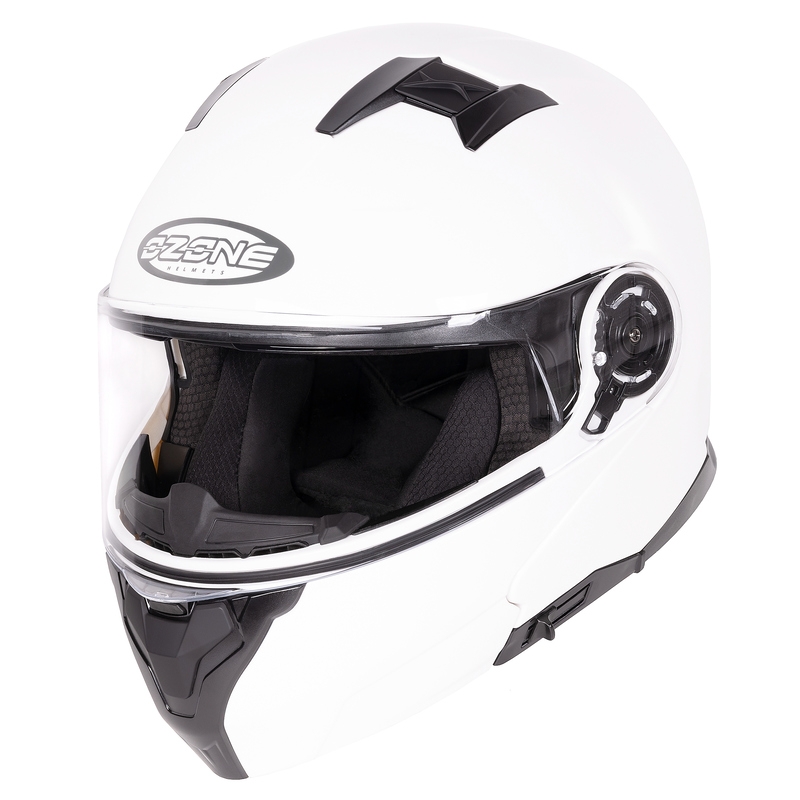 Ozone Flip Up motoristična čelada Storm White Gloss razprodaja
