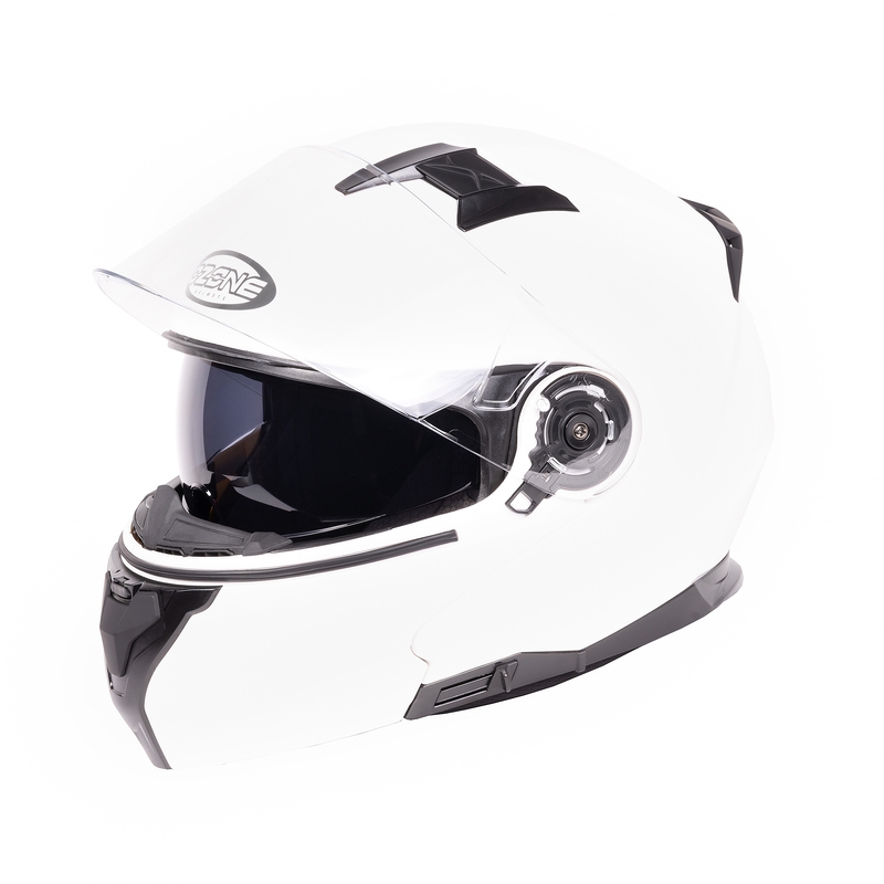 Ozone Flip Up motoristična čelada Storm White Gloss razprodaja