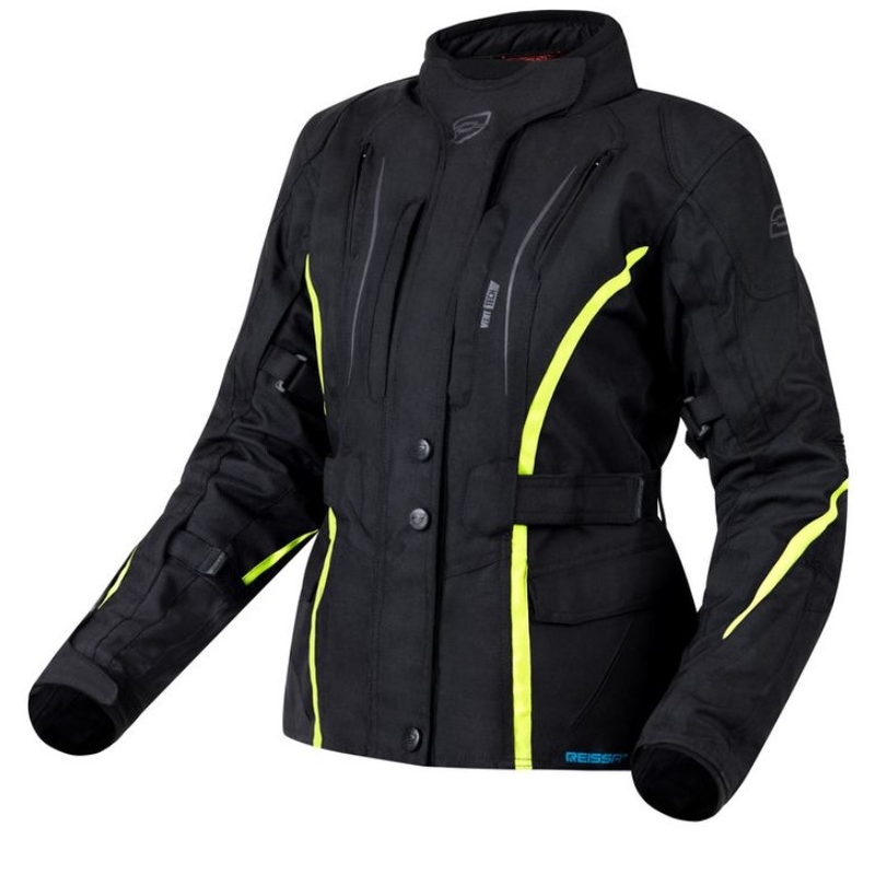 Ženska motoristična jakna Ozone Sahara Black-Fluo Yellow razprodaja