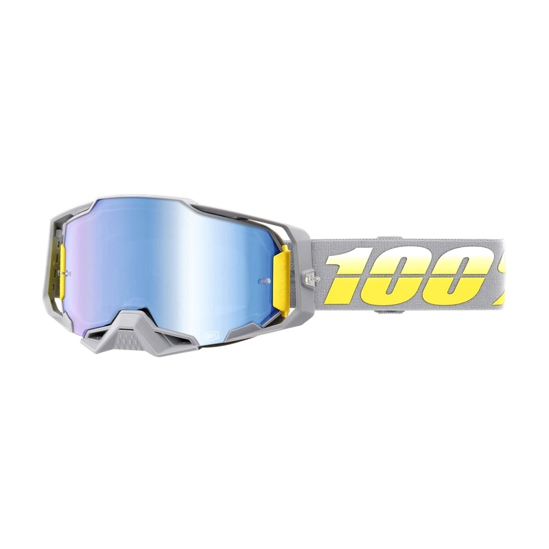 Motokros očala 100% ARMEGA Complex rumeno-siva (modri pleksi)