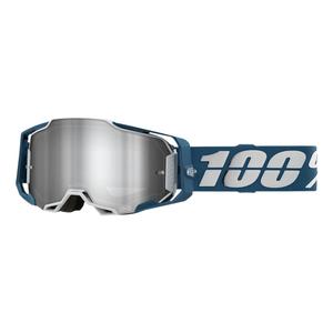 Motokros očala 100% ARMEGA Albar sivo-modra (srebrni pleksi)