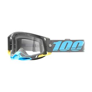 Motokros očala 100% RACECRAFT 2 Trinidad turkizno-siva (prozoren pleksi)