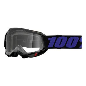 Motokros očala 100% ACCURI 2 Moore modro-črna (prozoren pleksi)