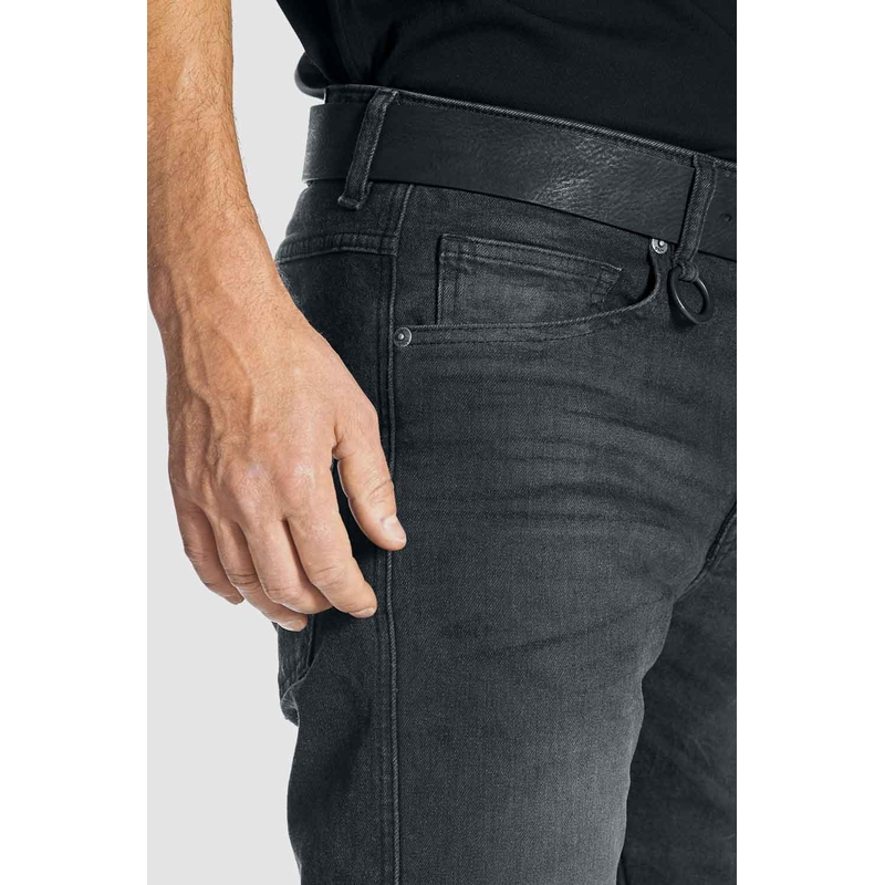 Motoristične kavbojke PANDO MOTO Robby Slim črna razprodaja